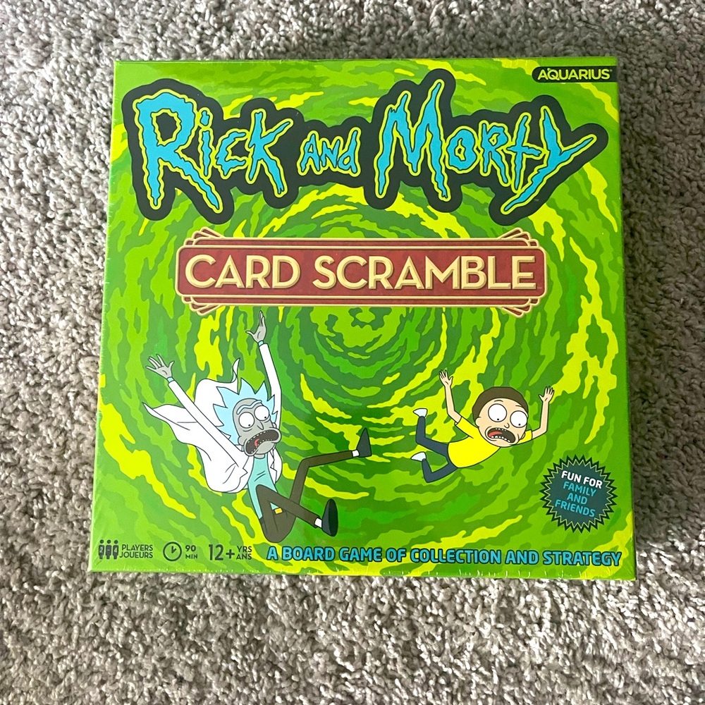 Rick and Morty Card Scramble Board Game